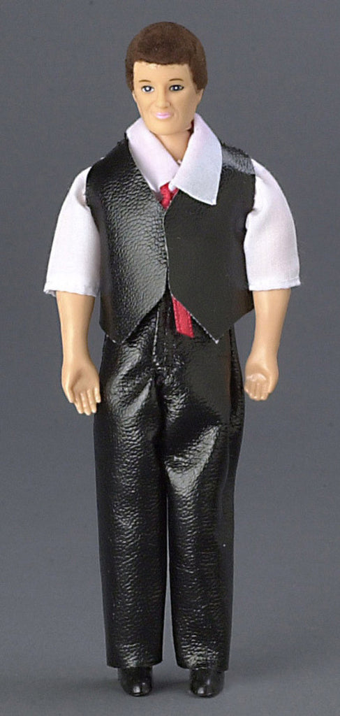 White Father with Black Suit