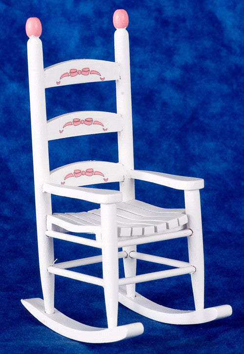 ABC Nursery Rocker - White with Pink