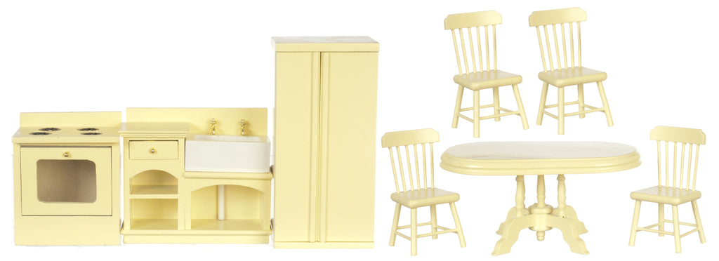 8pc Old-Fashioned Kitchen Set - Cream