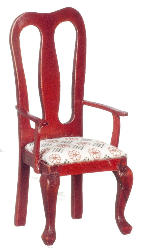 Armchair - Mahogany with White floral