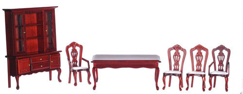6pc Dining Room Set - Mahogany with White