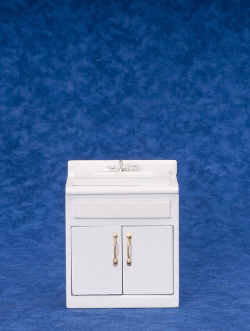 Kitchen Sink - white with gold and silver
