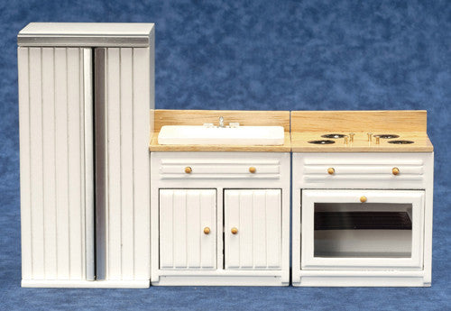 3pc Modern Kitchen Appliance Set - White