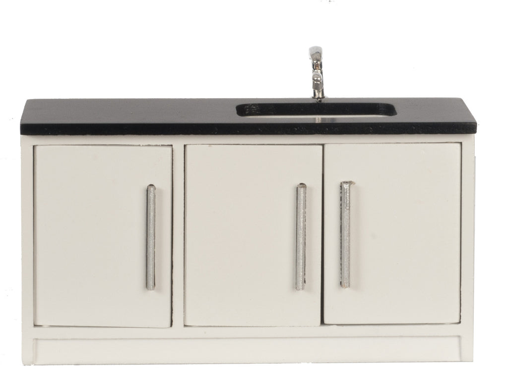 Kitchen Sink - White with Black