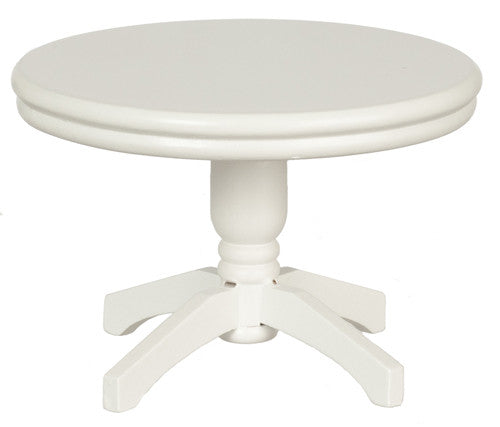 Traditional Round Dining Table - White