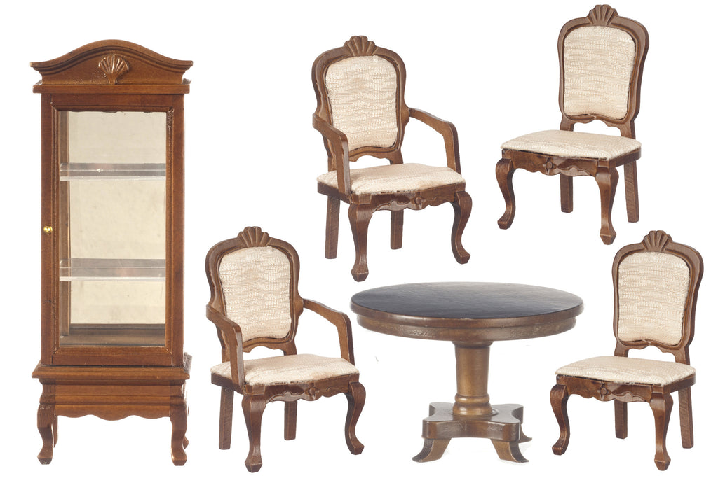 6 pc Dining Room Set - Walnut with Cream