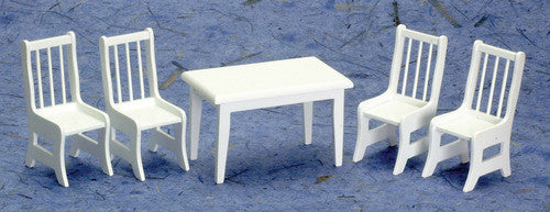 5pc Traditional Dining Set - White