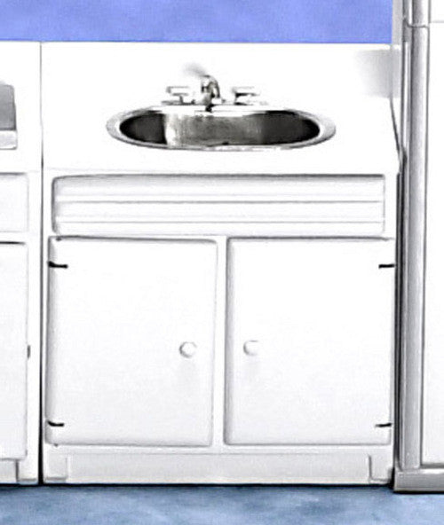 Modern Kitchen Sink - white with silver