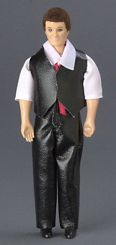 White Father with Black Suit