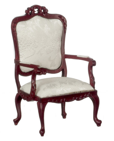 Fancy Victorian Lady's Chair - Mahogany with white