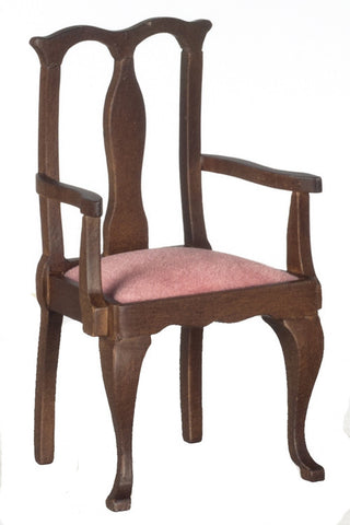 Armchair - Walnut with Pink