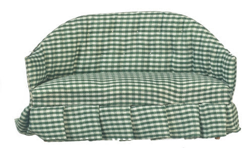 Traditional Sofa - Green and White Checkered