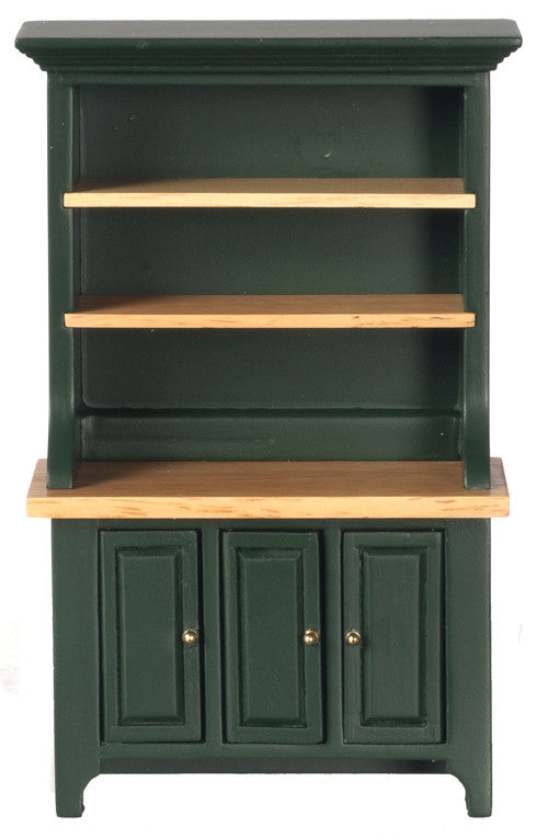 Traditional Hutch - Green with Oak