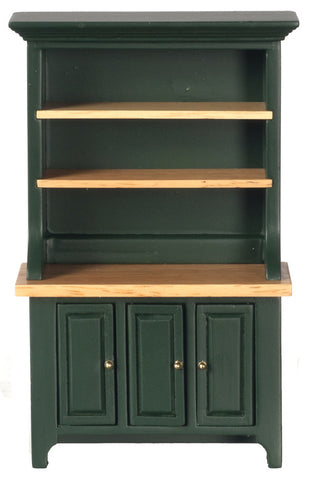 Traditional Hutch - Green with Oak