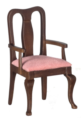 Armchair - Pink with Walnut