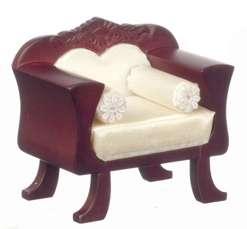 Victorian Empire Chair - Mahogany with white