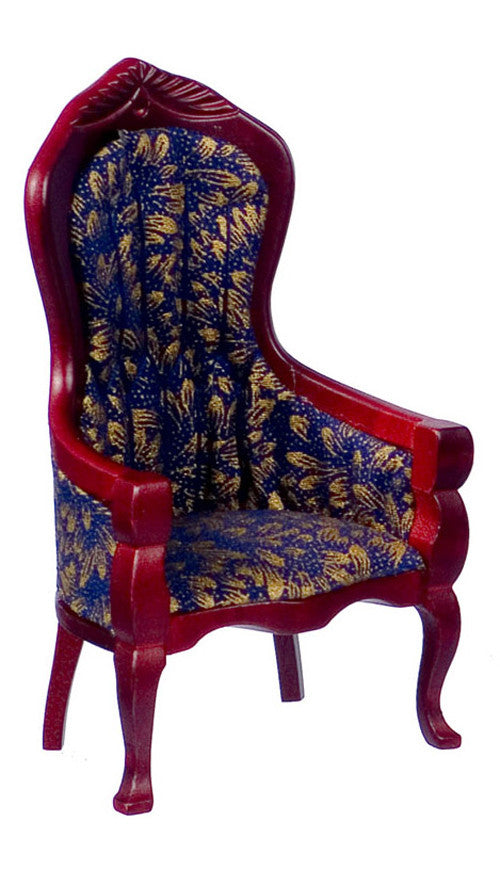 Gent's Chair- Mahogany Dark Blue with Gold