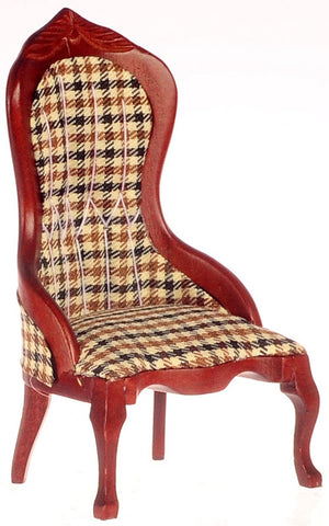 Lady's Chair- Plaid Mahogany