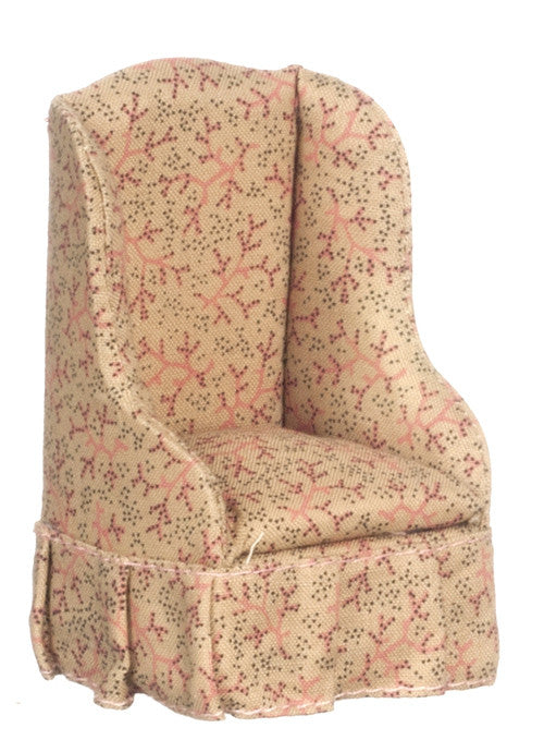 Traditional Chair - Tan and Pink
