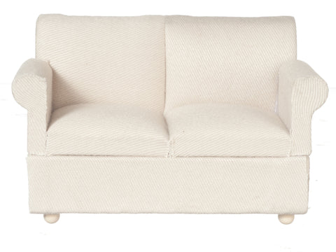 Traditional Sofa - Walnut with White