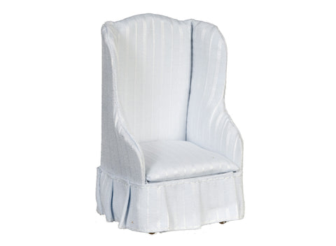 Traditional Satin Chair-pale blue