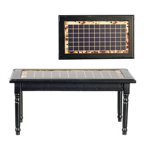 Kitchen Table with Decal - Black