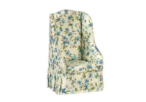 Traditional Floral Chair - blue, green, and pink
