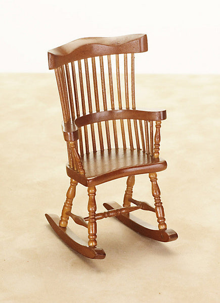 Windsor Rocker - Walnut – Dollhouse Universe