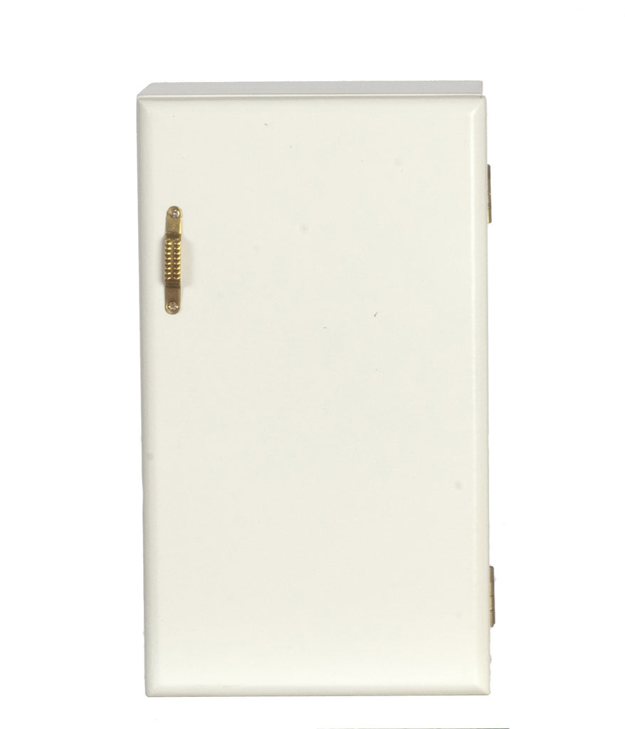 Kitchen Modern Refrigerator - white with gold handle