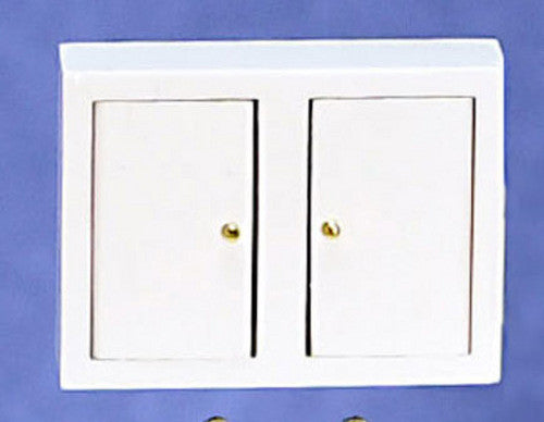 Kitchen Modern Wall Cabinet - white with gold