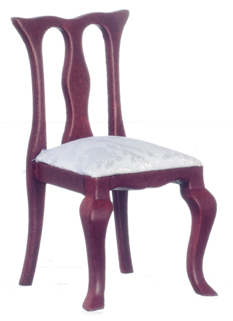 Victorian Side Chair - Mahogany with White