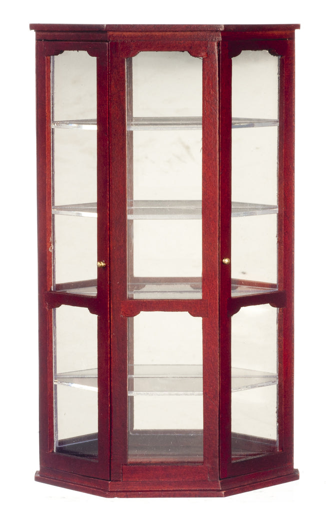 Victorian Mirror Curio Cabinet - Mahogany