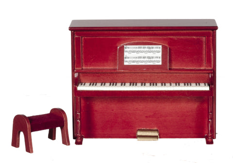 Traditional Upright Piano - Mahogany