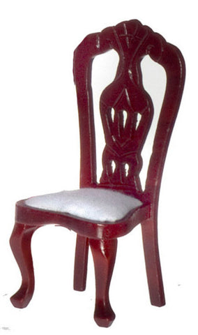 Victorian Side Chair - Mahogany with White