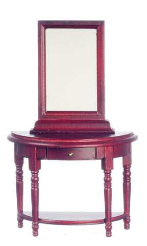 Hall Table with Mirror - Mahogany