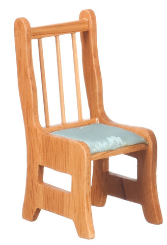 4pc Side Chair Set - Oak with Teal