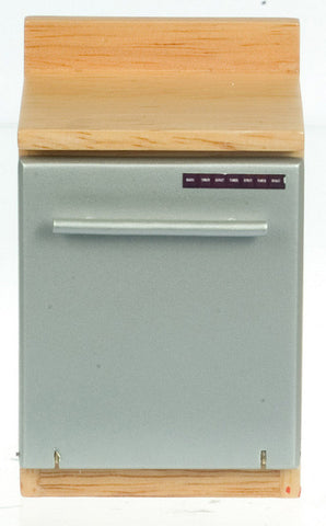 Dishwasher with Cabinet - silver and oak