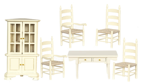 6pc Traditional Dining Room Set - Cream