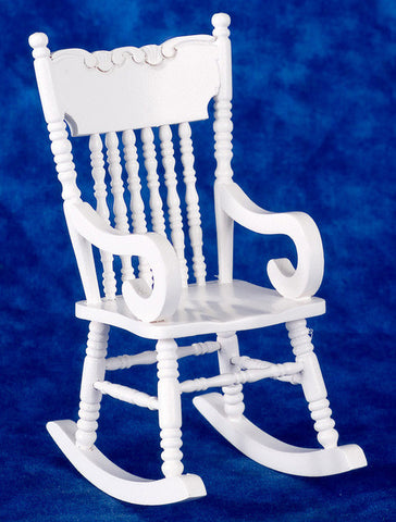 Detailed Rocking Chair - White