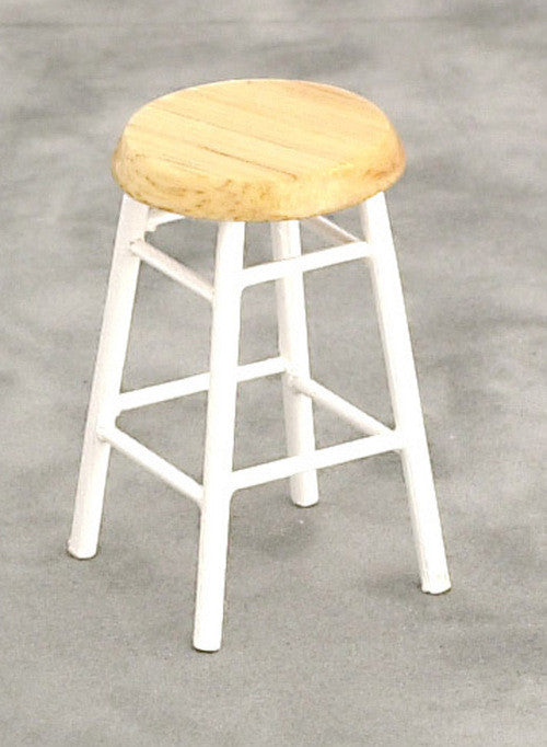 Bar Stool - Oak with White