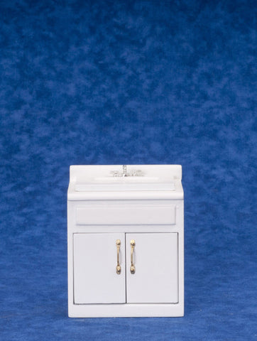 Kitchen Sink - white with gold and silver