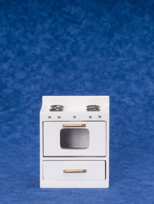 Kitchen Stove - white with gold