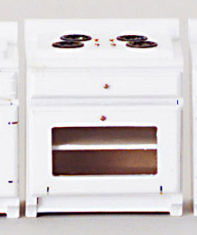 Traditional Kitchen Stove - White with Gold