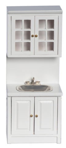 Kitchen Cabinet with Sink - White