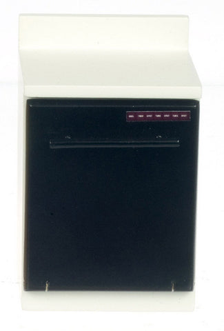 Dishwasher with Cabinet - black with white