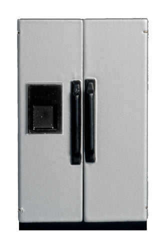Modern Refrigerator - Silver and Black