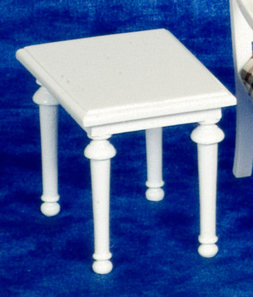 Victorian End Table - White