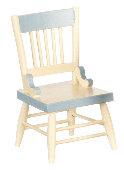 Traditional Chair - White with Blue Trim