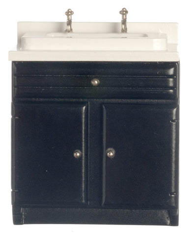 Traditional Kitchen Sink - Black with White