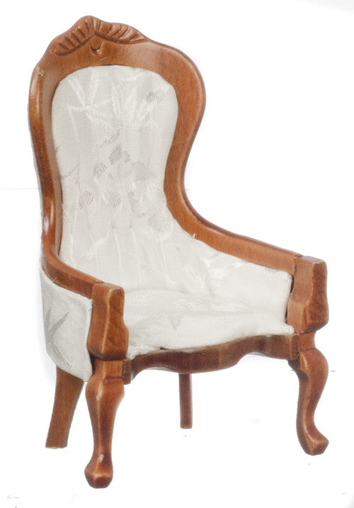 Victorian Gent's Chair - Walnut with White
